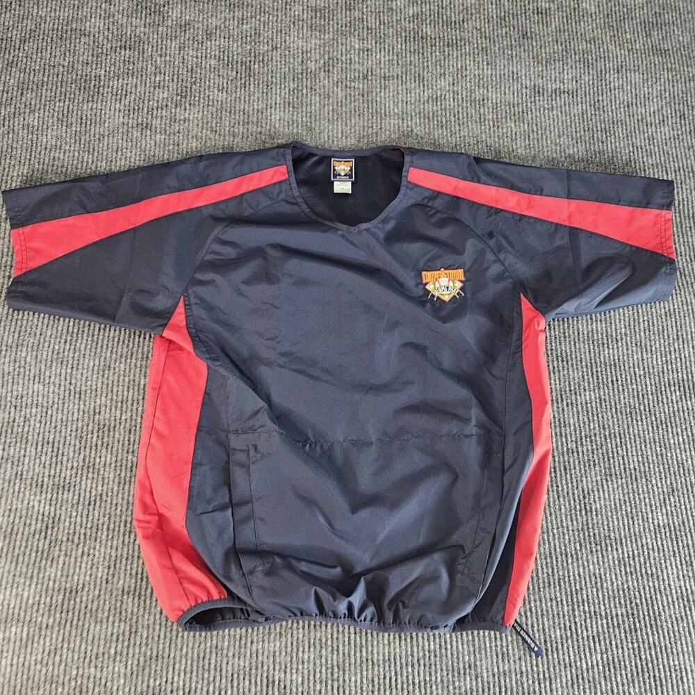Cooperstown Dreams Park Shirt Mens Small Navy Red Baseball Pullover Youth Camp‎
